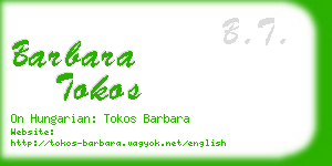 barbara tokos business card